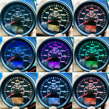 SAMDO 85mm GPS Speedometer Gauges 0-160 MPH 0-220 Kmh Velometer Odometers Speed Indicators 7 Color Backlight for Car Marine Boat