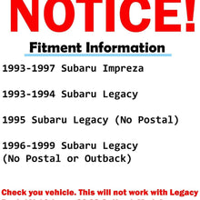 Detroit Axle - Complete Power Steering Rack & Pinion Assembly w/Outer Tie Rods and Front Sway Bars for 1993-1997 Subaru Impreza - [1993-1999 Legacy Excluding Postal Vehicles]