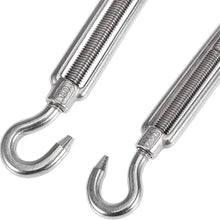 X AUTOHAUX 3pcs M10x1.5 Car 304 Stainless Steel Hook and Hook Turnbuckle Wire Rope Tension