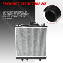 Replacement for Chevy Metro/Suzuki Swift 1-1/8 inches Inlet OE Style Aluminum Direct Replacement Racing Radiator
