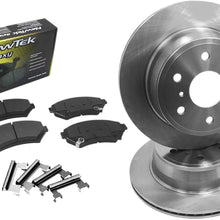 DK1013-1 Front Brake Rotors and Ceramic Pads and Hardware Set Kit
