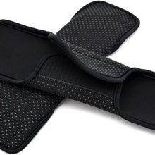 Wanty 1 Pair Black Color Neoprene Multipurpose Comfort Shoulder Strap Pads Shoulder Cushion Pad Protector for Backpack Rucksack / Travel Bag / Car Seat Belts Protect Pads (Neoprene black)