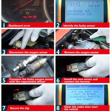 KAX 15717 Oxygen Sensor, Original Equipment Replacement 250-24001 Heated O2 Sensor Air Fuel Ratio Sensor 1 Sensor 2 Upstream Downstream 1Pcs