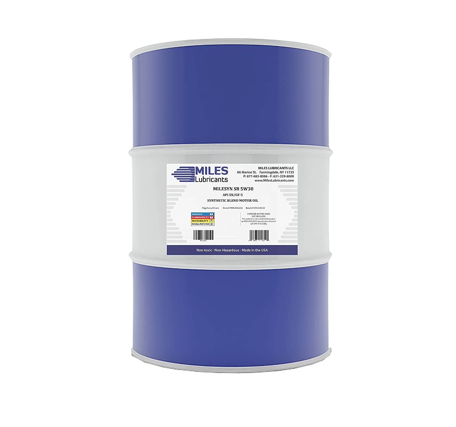 Milesyn SB 5W30 API GF-5/SN Synthetic Blend Motor Oil 55 Gallon Drum