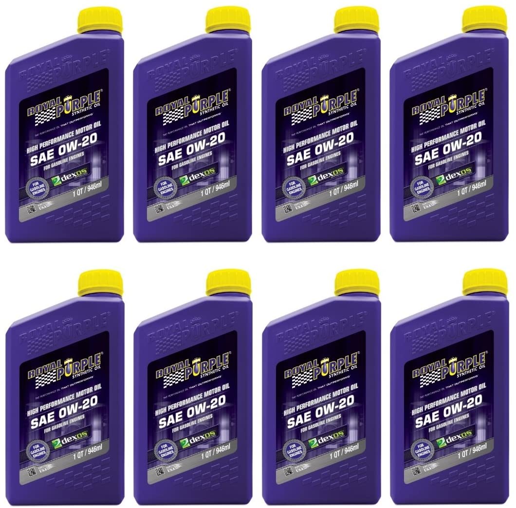 Royal Purple 01020 API-Licensed SAE 0W20 High Performance Synthetic Motor Oil - (Case of 8)