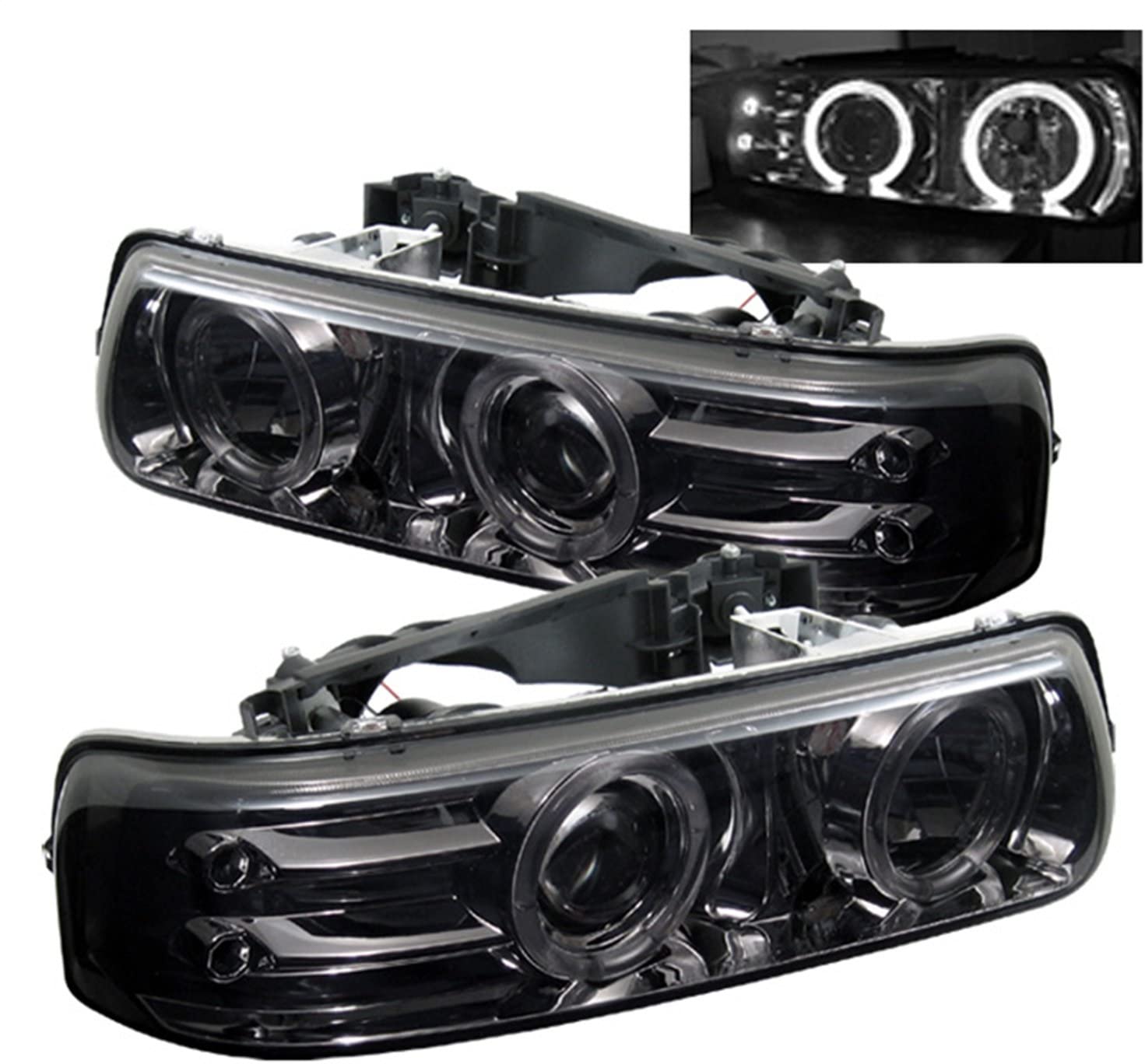 Spyder Auto 5009616 LED Halo Projector Headlights Chrome/Smoked