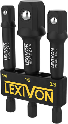 LEXIVON Impact Grade Socket Adapter Set, 3