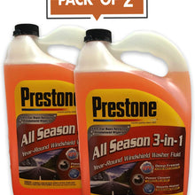 Prestone AS658 Deluxe 3-in-1 Windshield Washer Fluid, 1 Gallon, 2 Pack