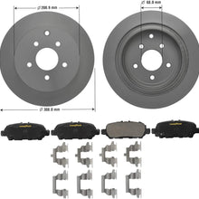 Goodyear Brakes PRK68816R, Rear Premium Brake Bundle with Pair (2) of AntiOx Coated Brake Rotors and Ceramic Brake Pads