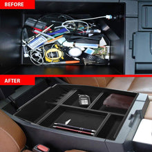 lebogner Center Console Organizer Storage Tray Compatible With Ford F150, Armrest Console Secondary Accessories Box With 5 Compartments, Coin Holder & Glasses Holder, Full Tray (2015-2020 Most Models)