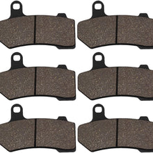 Cyleto Motorcycle Front and Rear Brake Pads for 2008-2017 HARLEY DAVIDSON FLHTCU Ultra Classic Electra Glide/2008-2014 FLHRC Road King Classic/2008-2010 FLHT Electra Glide Standard