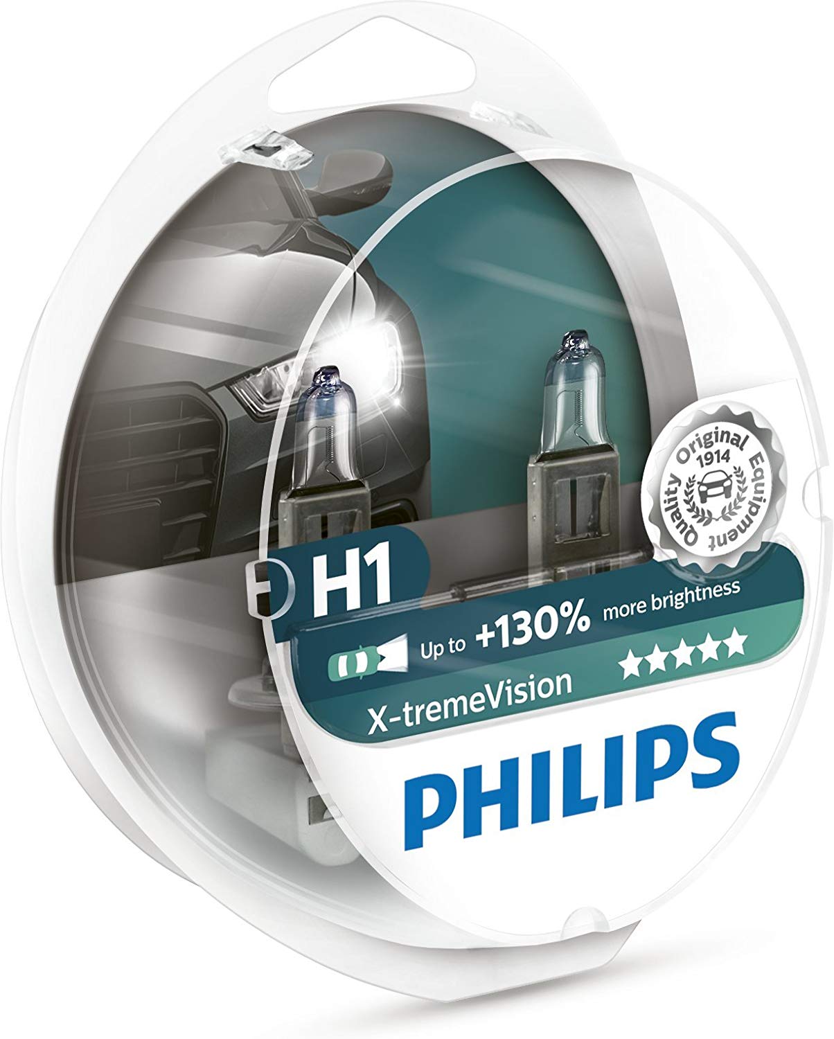 Philips X-treme Vision up to 130% Headlight Bulbs H1 55W