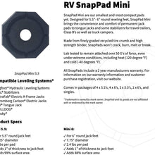 SnapPad Mini Permanently Attached RV Jack Pad for 5.5 inch Round Leveling Feet on Tongue Jacks and Stabilizers (5.5 inch Single)