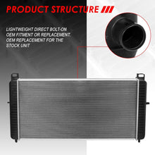 2537 OE Style Aluminum Core Cooling Radiator Replacement for Chevy Silverado Suburban Sierra Sierra 2500 3500 AT 01-02