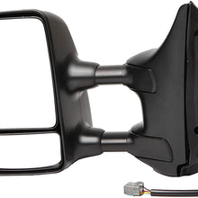 Dorman 955-1757 Driver Side Power Door Mirror - Heated / Folding for Select Nissan Models, Black