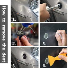 GLISTON Car Dent Puller Kit, Paintless Dent Repair Remover, Pro Slide Hammer Tools with 16pcs Thickened Black Tabs for DIY Automobile Body Hail Damage Removal