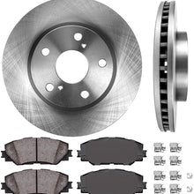CRK11223 FRONT 275mm Premium OE 5 Lug [2] Brake Rotors + Ceramic Pads + Clips [fit Lexus HS250h xB Toyota Prius V Rav4]