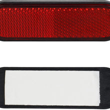 NTHREEAUTO Red Reflectors Motorcycle Safety Reflector Reflective Sticker Universal Compatible with Bicycle, Bike, Trailer, Cars, Trucks, Boat, ATV, Dirt Bike, Driveway