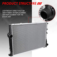 Replacement for 94-99 BMW 528i/540i/740i/750iL/850ci AT/MT Lightweight OE Style Full Aluminum Core Radiator DPI 1401