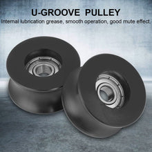 4PCs U Groove Pulley, 0840UU U Type U Groove Pulley Roller Guide Wheel 8x40x20.7mm with Grease for Door Window
