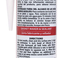 J-B Weld 31914 Red High Temperature RTV Silicone Gasket Maker and Sealant - 10.3 oz.