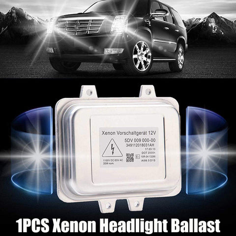 Xenon HID Ballast Replacement Headlight Control Unit Module D1S D1R Bulb Lamp Fits 5DV00900000 5DV 009 000-00 15782392 12767670 For 2006-2009 Lincoln MKZ/Zephyr, 3 Year Warranty