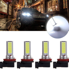 SCITOO White H11 LED Bulbs COB LED Light with Projector for Fog Light Plug and Play Style,4Pcs