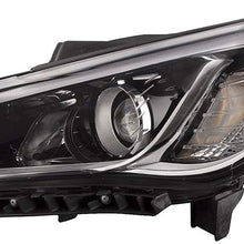HEADLIGHTSDEPOT Halogen Headlight Compatible with Hyundai Sonata 2015-2017 Includes Left Driver Side Headlamp