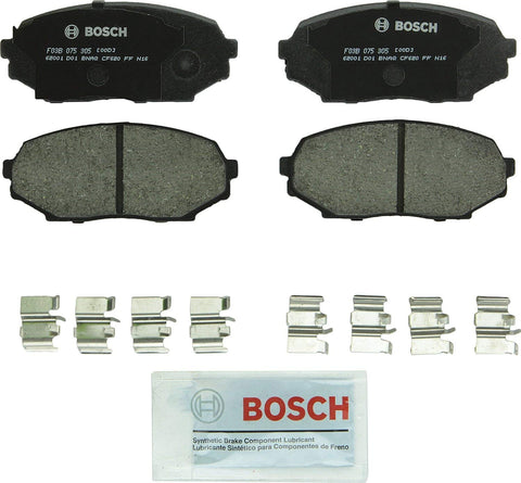 Bosch BP525 QuietCast Premium Semi-Metallic Disc Brake Pad Set For 1990-1993 Mazda Miata; Front