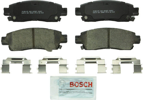 Bosch BC883 QuietCast Premium Ceramic Disc Brake Pad Set For Select Buick Enclave, Rainier; Cadillac XTS; Chevrolet SSR, Trailblazer, EXT, Traverse; GMC Acadia, Envoy, XL, XUV; Oldsmobile; Saab; Rear