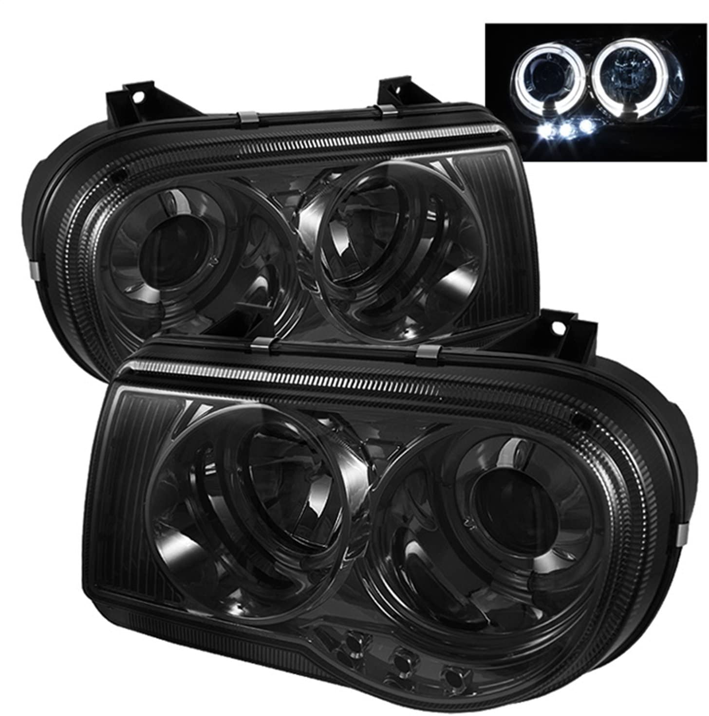 Spyder Auto 5009159 LED Halo Projector Headlights Chrome/Smoked