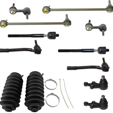 Detroit Axle - 12PC Front and Rear Sway Bar link, Front Lower Ball Joint, Inner and Outer Tie Rod w/Rack Boot Suspension Kit for 2006-2014 Kia Sedona - [2007-2008 Hyundai Entourage]