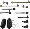 Detroit Axle - 12PC Front and Rear Sway Bar link, Front Lower Ball Joint, Inner and Outer Tie Rod w/Rack Boot Suspension Kit for 2006-2014 Kia Sedona - [2007-2008 Hyundai Entourage]