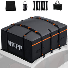 WUPP Car Rooftop Cargo Carrier Bag, Expandable 15 to 19 Cubic Feet Waterproof Roof Rack Bag with Anti-Slip Mat, 600D PVC Heavy Duty Soft Roof Luggage Bag for All Vehicle with/Without Rack