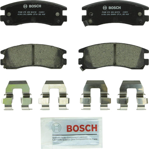 Bosch BC698 QuietCast Premium Ceramic Disc Brake Pad Set For Select Buick Allure, Century, LeSabre, Regal; Chevrolet Impala, Monte Carlo; Oldsmobile; Pontiac Grand Am, Grand Prix, Montana + More; Rear