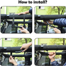 Jeep Roll Bar Grab Handle, Heavy Duty Grab Handle with Adjustable Straps Easy-to-fit Durable Jeep Wrangler Accessories for Jeep Wrangler YJ TJ JK JL Sports Sahara Freedom Rubicon X Unlimited 1995-2020