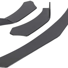 ECOTRIC Black Universal Front Bumper Lip Chin Spoiler ABS for Audi,Ford,BMW,Honda,Chevrolet,Toyota,Civic,Benz,Mazda,GMC Car