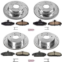 Power Stop K4234 Front & Rear Brake Kit with Drilled/Slotted Brake Rotors and Z23 Evolution Ceramic Brake Pads