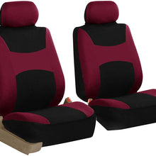 FH Group FB030102 Light & Breezy Purple/Black Cloth Seat Cover Set Airbag & Split Ready- Fit Most Car, Truck, SUV, or Van