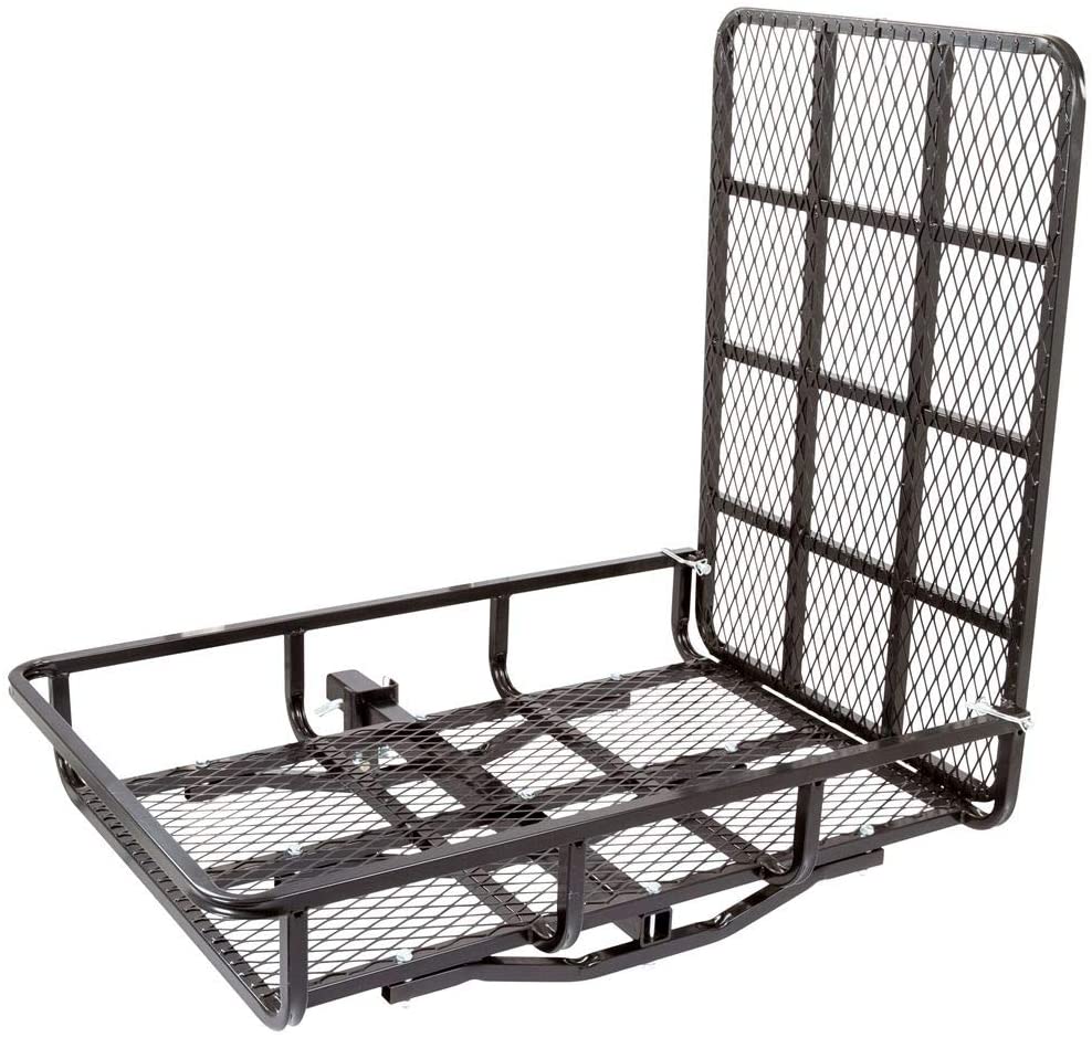 Apex Hitch-Mounted Steel Cargo Carrier with Ramp - 500 lb. Capacity