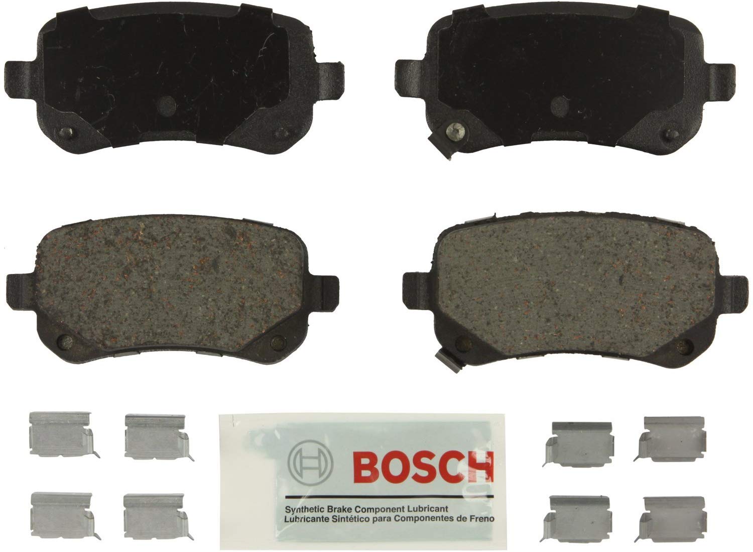 Bosch BE1326H Blue Disc Brake Pad Set with Hardware for Select Chrysler, Dodge, Ram, and Volkswagen Vehicles - REAR