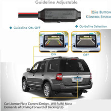 HD 1280x720p Reversing Camera Integrated in Number Plate Light License Rear View Backup Camera Waterproof Night Vision for Hyundai Santa Fe IX25 2014 2015 Azera Carens Creta