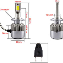 CK Formula (3 Colors in 1 Bulb) H7 6000K White 8000K 10000K Deep Blue Xenon COB LED (High Beam Headlight) 7600 LM 72W US