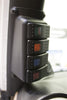 Daystar, Jeep JK Wrangler A-Pillar Switch Pod that will accommodate 1 to 4 rocker style switches, Jeep Wrangler, JK, Black, fits 2007 to 2010 2/4WD, KJ71043BK, Made in America