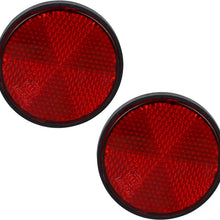NTHREEAUTO Red Reflectors Motorcycle Safety Reflector Reflective Sticker Universal Compatible with Bicycle, Bike, Trailer, Cars, Trucks, Boat, ATV, Dirt Bike, Driveway