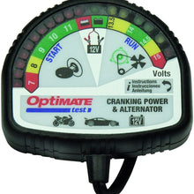 OptiMATE TEST – Cranking & Alternator, TS-121, 12V tester for battery state of charge, cranking performance and vehicle charging system