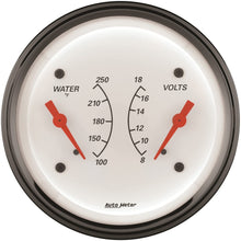 Auto Meter 1330 Arctic White Water/Volt Dual Gauge