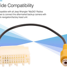 RDBS Backup Camera Wire Harness Fit for Chrysler 2007-2016,2007-2017,Dodge 2008-2017 Connectto Factory Radio Reverse Rear View Camera Input Harness RCA to OEM Radio Display Adapter