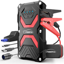 Battery Jump Starter, YABER 1000A 13800mAh Car Jump Starter Pack (Up to 6.0L Petrol / 5.0L Diesel) with Jumper Cables,12V Potable Battery Booster, Quick Charge QC3.0, Emergency Power Pack