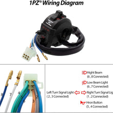 1PZ SR1-H01 Universal Light Turn Signal Switch + Flasher Relay + Horn for Motorcycle Dirt Bike Honda KTM Suzuki Kawasaki Yamaha